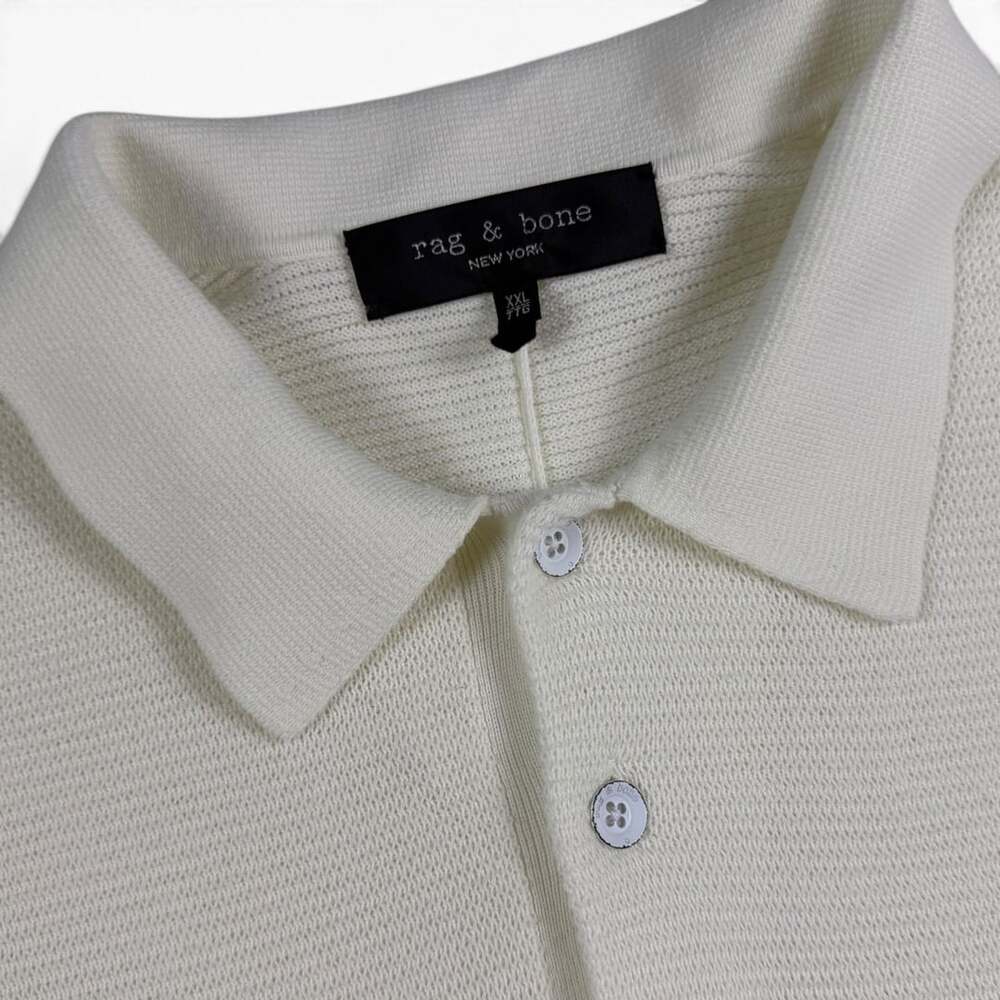 Rag & Bone Textured Cotton Knit Polo Men’s XXL